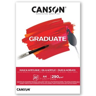Canson Graduate Akrilik ve Yağlı Boya Defteri A4 290 gr. 20 sayfa