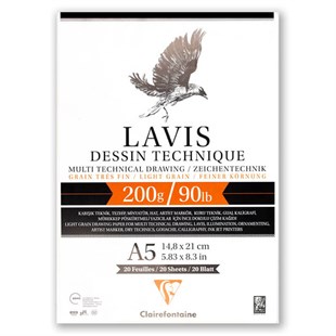 Clairefontaine LAVIS DESSIN TECHNIQUE A5 200 gr. Çizim Defteri
