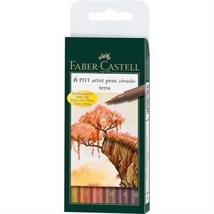 Faber Castell Pitt Çizim Kalemi Fırça Uç Toprak 6 Lı