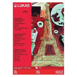 Lukas Paris Oelmalpapier Durchschlagsperre, 30 x 40 cm, 230 g/m², blok ile 10 yaprak