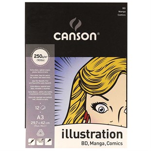 Canson Illustration Manga Çizim Blok 250gr-A3
