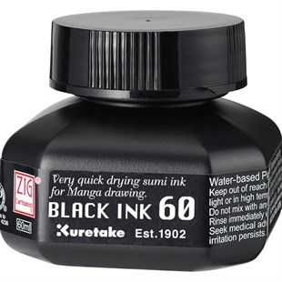 Zig Black Ink Çizim Mürekkebi 60 ml