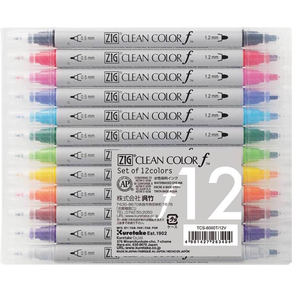 Zig Clean Color f Çift Uçlu Kalem 12 Renk SetZig Clean Color f Çift Uçlu Kalem 12 Renk SetMarker KalemZig