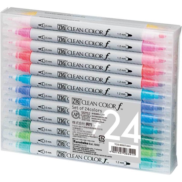 Zig Clean Color f Çift Uçlu Kalem 24 Renk SetZig Clean Color f Çift Uçlu Kalem 24 Renk SetMarker KalemZig